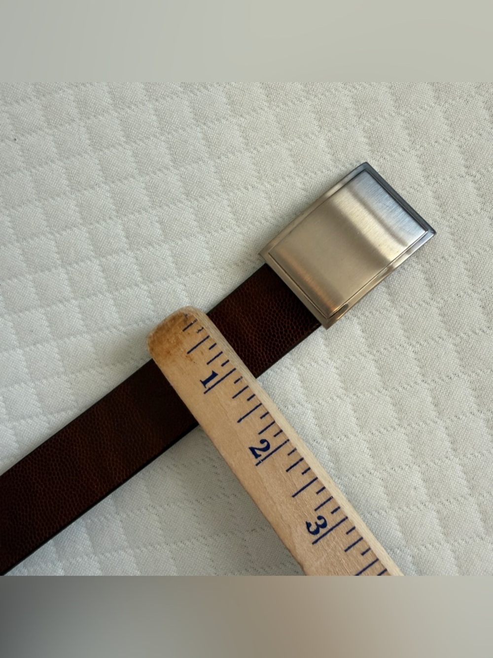 VTG 90s COACH Men Women Brown Leather Belt 42” Vegetable Tanned Cow Italy Buckle - Picture 15 of 15